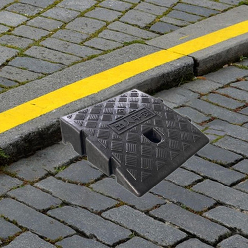 Rampa De Calçada Portátil Para Veículos Altura 7 Cm Preto