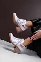Comprar  Zapatos Mujer Botinetas Botas Zuecos Moda Primavera Verano 2019 Color Blanco 