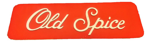 Antiguo Cartel Publicitario En Chapadur Y Tela Old Spice (Usado)