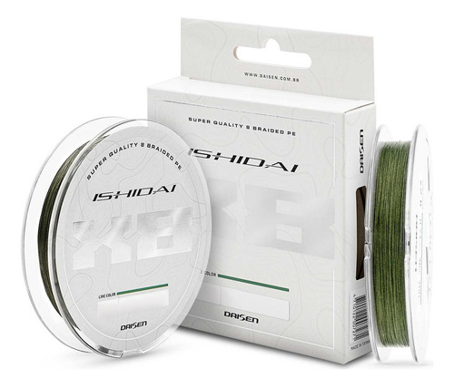 Linha Multifilamento Ishidai 8x Pe Verde 0,43mm 200m Daisen
