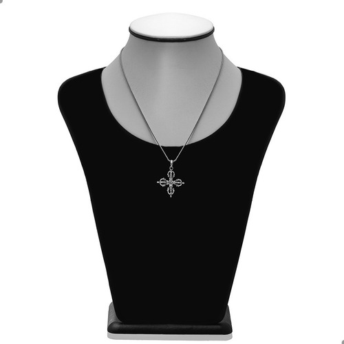 Pingente Dorje Duplo Vajra Budismo Prata 925 Fp - 31028301