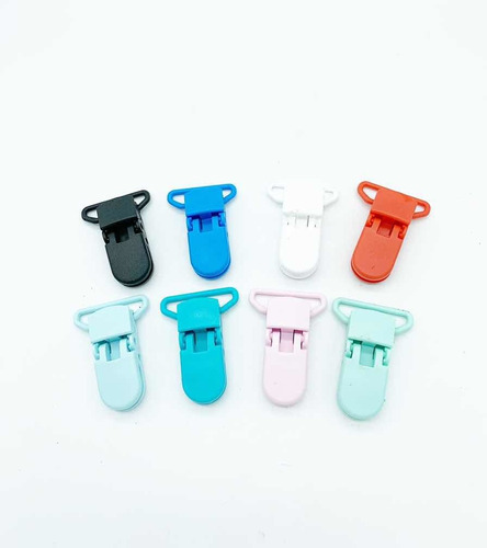 Clips Para Porta Chupetes X10uds En Colores La Fabriquita