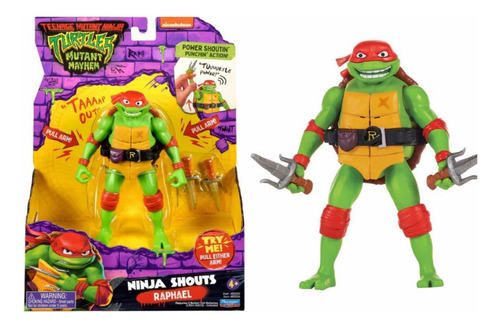 Tortugas Ninja Rafael Caos Mutante Accesorios Sonidos 14 Cm