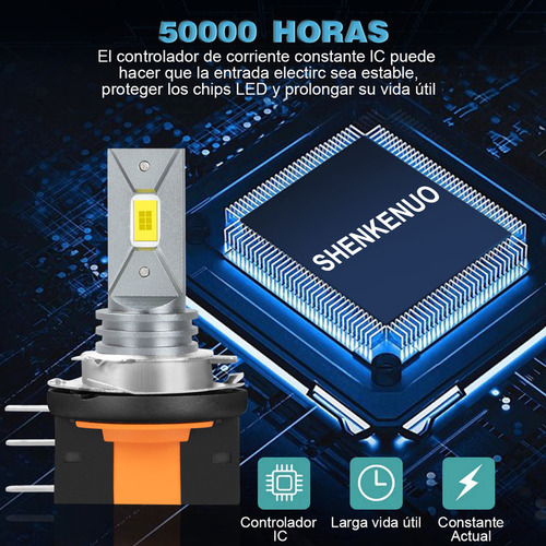 H7 + H15 6000k Faros Delanteros Led Reemplazan E 12v