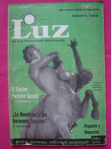 Antigua Guia Educativa Sexual  Revista Luz N° 8 Agosto 1958