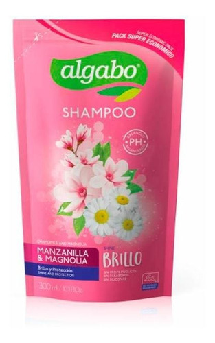 Shampoo Algabo Repuesto Brillo Manzanilla Y Magnolia X 300ml