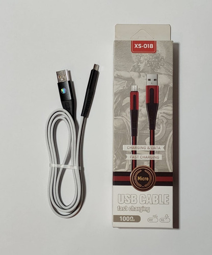 Imagen 2 de 3 de Cable Carga Rapida Cargador Celular Micro Usb V8 Universal