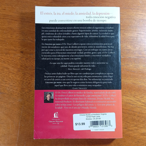 Emociones Que Matan - Dr. Don Colbert (Usado)