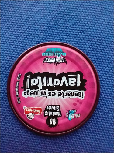 Tazos 2011 Funki Punky Extremo Metalix Silver #80 Nuts (Usado)