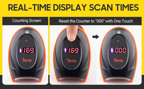 Tera HW0008 Orange Wireless Barcode Scanner