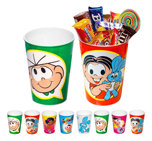 30 Copos Turma Da Mônica P/ Doces Decoração Festa Infantil