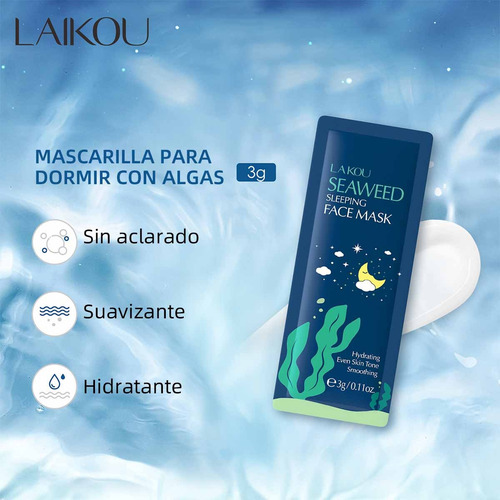 Hr Mascarilla For Dormir De Algas Marinas Piel Hidratantes