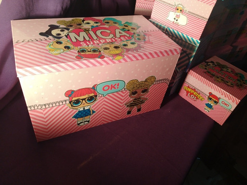 Sorpresitas Infantiles Caja De Madera Personalizados 20u