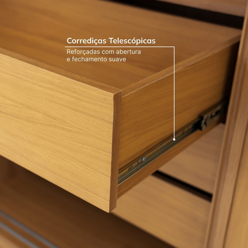 Guarda-roupa Casal 3 Portas De Correr Ripadas Com Gi
