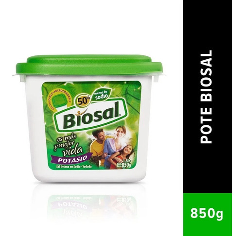 Sal Light Biosal Con 50% Menos De Sodio Pote 850 G