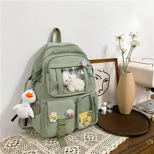 Mochila De 3 Piezas Para Niñas De Primaria De 6 A 12 Años Color Negro y Rosa