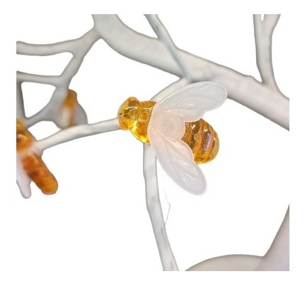 Imagen 6 de 8 de Mini Arbol Led Bonsai Diseño Abejas Luz Cálida Enchufe Usb