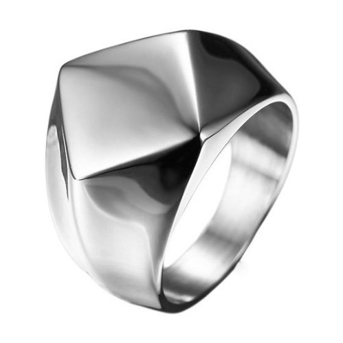 Nuevo Elegante Anillo Acero Inoxidable Titanio Plano A121