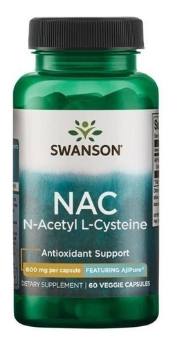 Swanson | Nac N-acetyl L-cysteine I 600mg I 60 Capsulas 