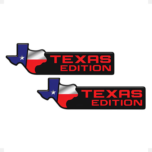 Emblemas Texas Edition Compatível Dodge Ram Preto/vermelho
