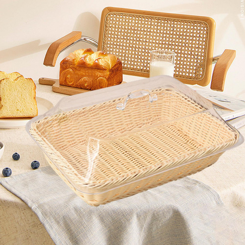 Cesta De Pan De Ratán Sintético Con 45cm X 35cm X 15cm