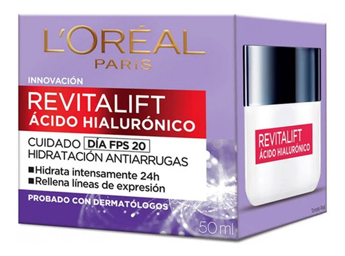 Crema Facial L`oreal Día Revitalift Ácido Hialurónico 50m