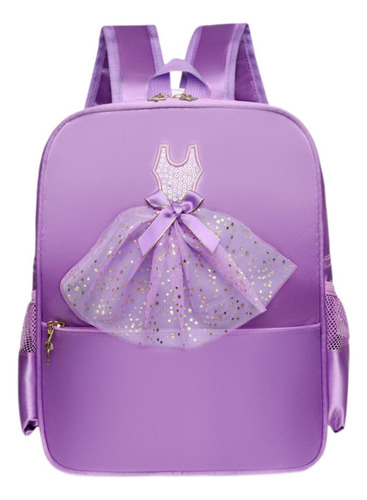 Mochila De Baile De Ballet Con Bolsa De Encaje Violeta