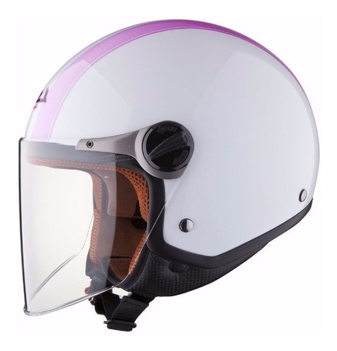 Casco Ls2 Elite White Pink Of560 Rosa Dama Mujer Devotobikes