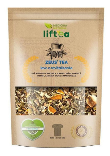 Zeus Tea - Chá Para Dor De Cabeça E Enxaqueca - Liftea - 50g