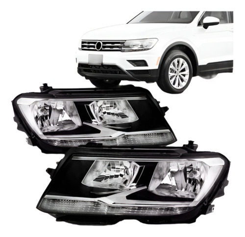 Par Farol Elétrico Tiguan 2017 18 19 20 2021 C/ Motor C/ Le