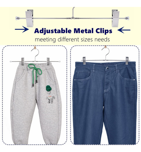Perchas Para Pantalones Amber Home De Metal Con Clips, 50 Un