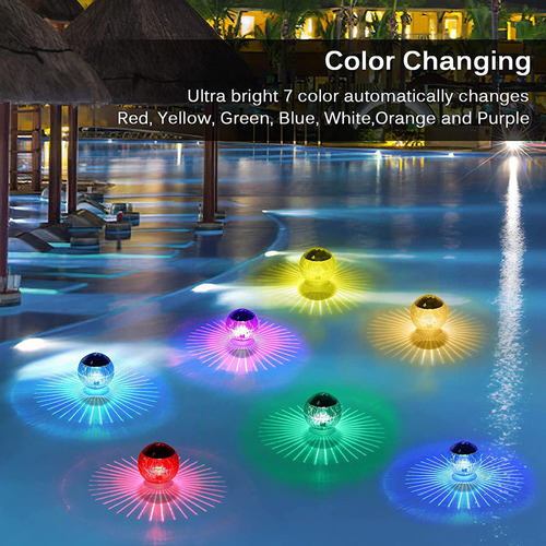 / Luz Solar Flutuante Da Piscina 3pcs Para A Decoração Da
