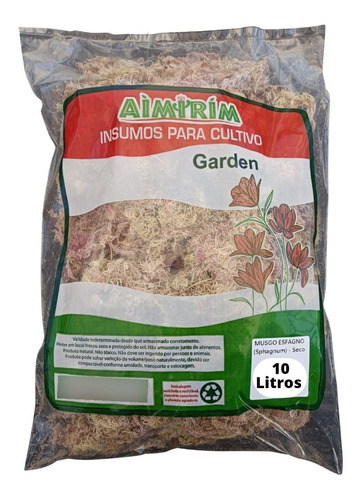 Musgo Esfagno Orquídeas Carnívoras Pets Arranjos 10 Litros