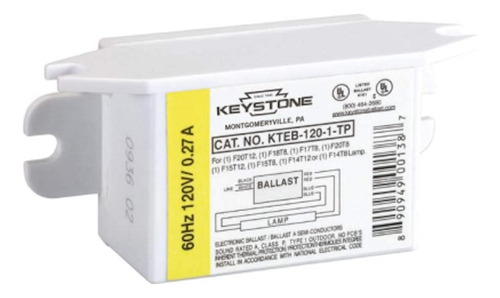 Keystone Electronic Kteb-120-1-tp Balastro Fluorescente De 1