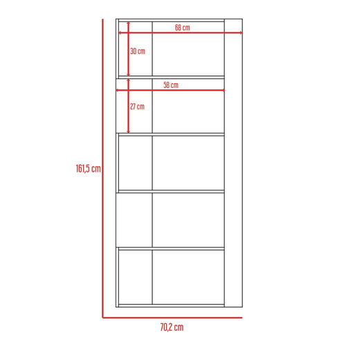 Panel Tv55 - Biblioteca Cubo - Wengue