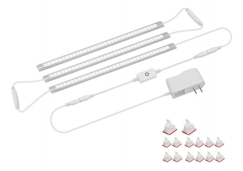 Kit Led Para Gabinetes 3 Barras Luz Ultra Delgadas 30 Cm 600