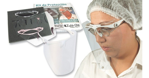 Kit Careta Visor Protector Facial Rosado / Transparente