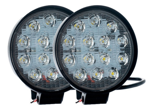 Faro Auxiliar Led De Alta Potencia 42w Redondo X2