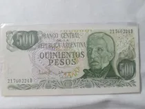 Comprar Billete De Argentina 500 Pesos Del Año 1977