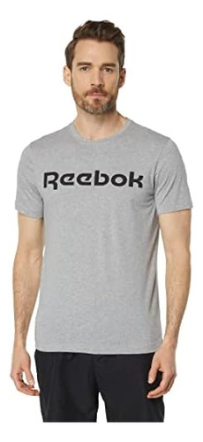 Reebok Camiseta Reebok Linear Logo Para Hombre, Gris Medio J