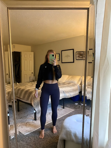 Imagem 9 de 10 de Calça Legging Preta Grossa Ultra Resistente - Muito Conforto