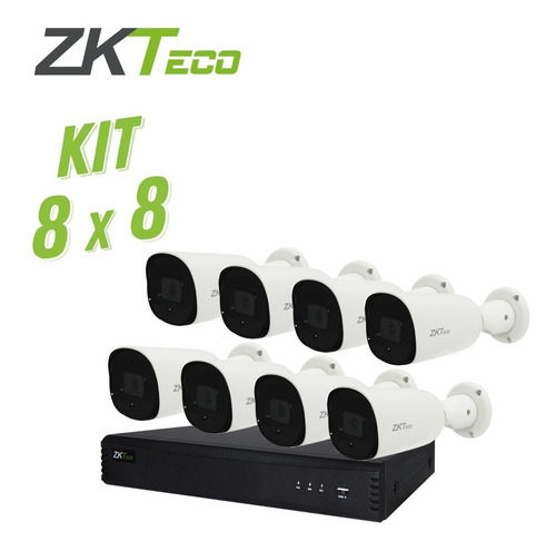 Kit Zkteco Cctv Fullhd Dvr Z8408xe-cl 8 Camaras Bs-32b21