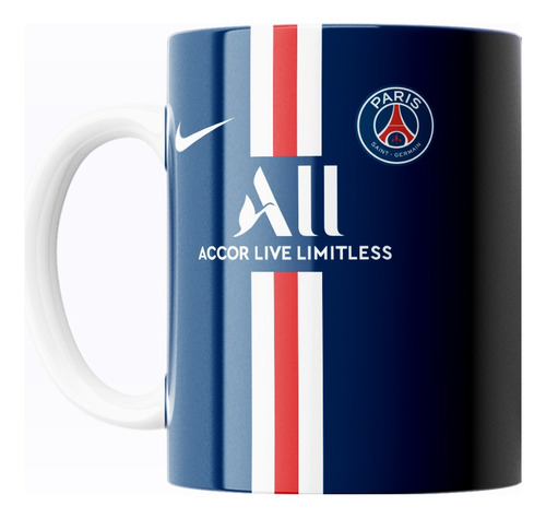 Taza De Café Psg Paris Jersey Messi Local 325ml