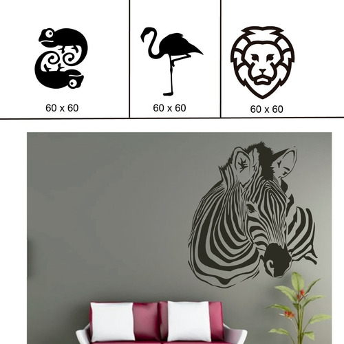 Imagen 2 de 7 de Vinilos Decorativos De Pared - Animales