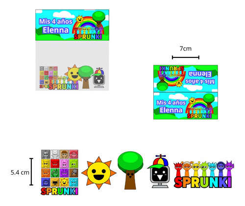 Bolsitas De Stickers Souvenir Cumpleaños Fiestas X 15 Sprunki