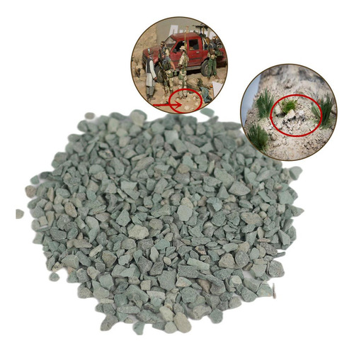 2 Juego De Mesa De Arena De Paisaje Modelo Militar Roca Gris
