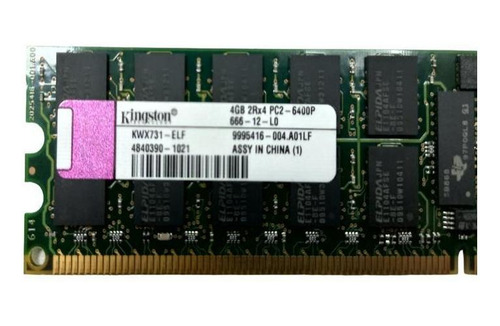 Memoria Desktop 4gb Ddr2 800mhz Kingston Kwx731-elf Servidor (Usado)