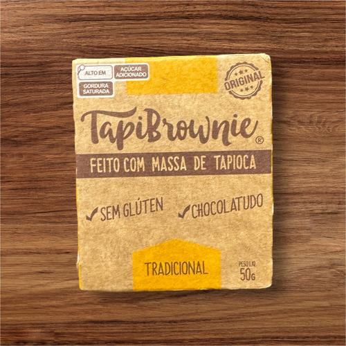 Bolo Tapibrownie Brownie Tapioca Chocolate Sem GlĂșten 50g