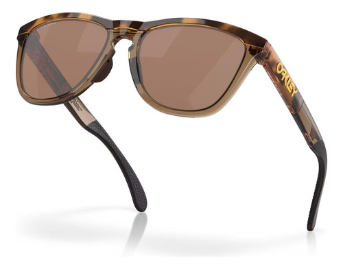 Gafas de sol polarizadas Oakley Frogskins Range Prizm de tungsteno, color marrón con montura, color marrón con eje de tortuga, color marrón tortuga