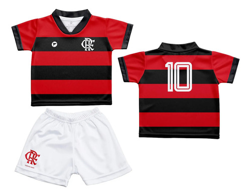 Kit Flamengo Infantil Camisa / Short Sublimado Oficial Mengo